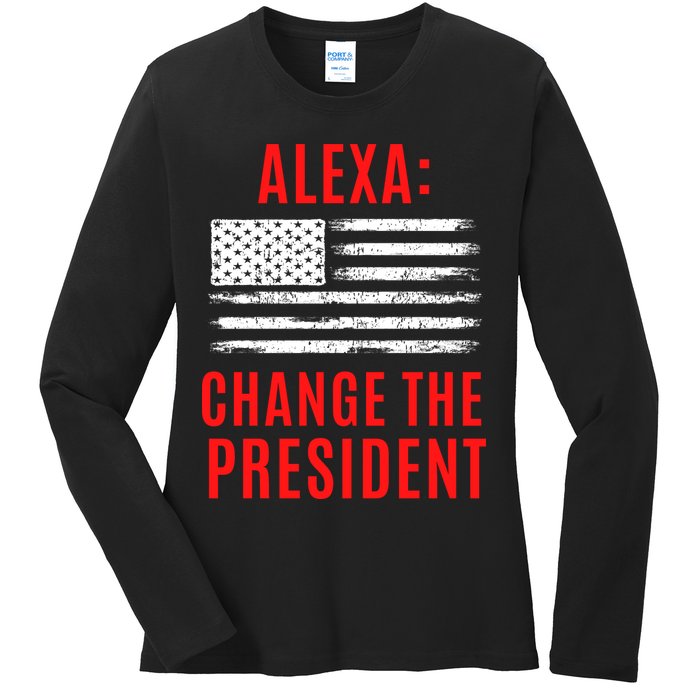 Funny Anti Biden Conservative  Ladies Long Sleeve Shirt
