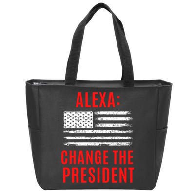 Funny Anti Biden Conservative  Zip Tote Bag
