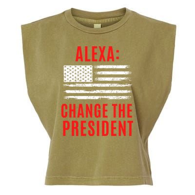 Funny Anti Biden Conservative  Garment-Dyed Women's Muscle Tee