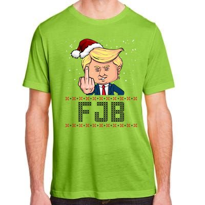 FJB Anti Biden Trump Flicking Off Ugly Christmas Adult ChromaSoft Performance T-Shirt