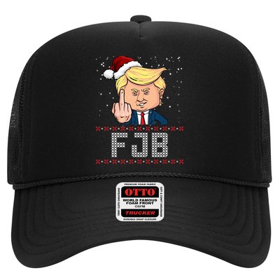 FJB Anti Biden Trump Flicking Off Ugly Christmas Trucker Hat