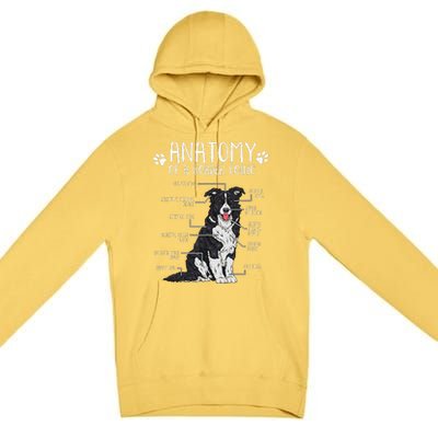 Funny Anatomy Border Collie Dog Lover Premium Pullover Hoodie