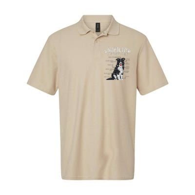 Funny Anatomy Border Collie Dog Lover Softstyle Adult Sport Polo