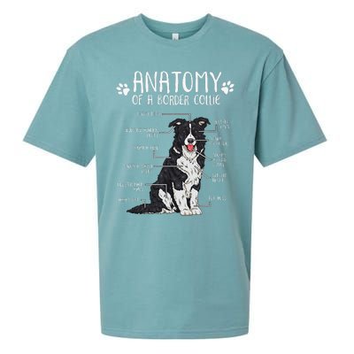 Funny Anatomy Border Collie Dog Lover Sueded Cloud Jersey T-Shirt