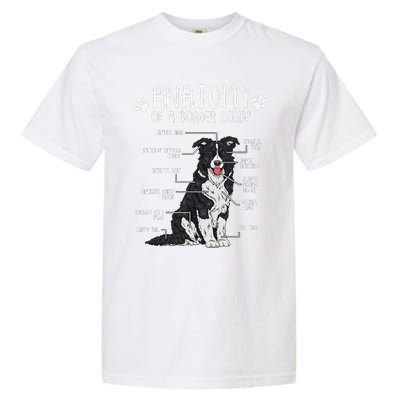 Funny Anatomy Border Collie Dog Lover Garment-Dyed Heavyweight T-Shirt