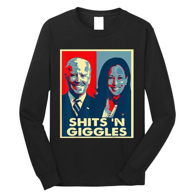 Funny Anti Biden Harris Shits N Giggles Political Long Sleeve Shirt