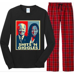 Funny Anti Biden Harris Shits N Giggles Political Long Sleeve Pajama Set