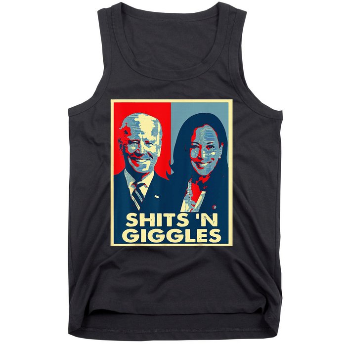 Funny Anti Biden Harris Shits N Giggles Political Tank Top