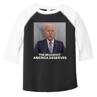 Funny Anti Biden The Mug Shot America Deserves Toddler Fine Jersey T-Shirt