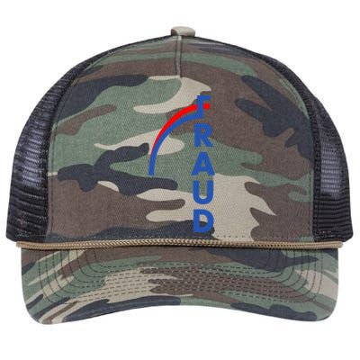 Fraud Anti Biden Retro Rope Trucker Hat Cap