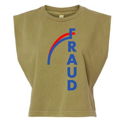 Fraud Anti Biden Garment-Dyed Women's Muscle Tee