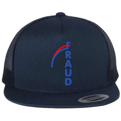 Fraud Anti Biden Flat Bill Trucker Hat