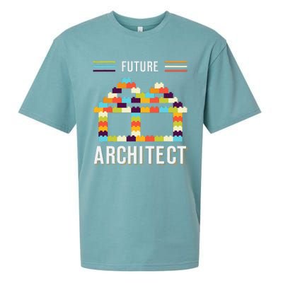 Future Architect Building Blocks Brick Gift for Cute  Sueded Cloud Jersey T-Shirt