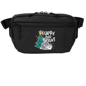 Furry And Bright Funny Cute Christmas Cat Crossbody Pack