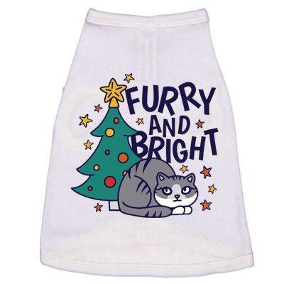 Furry And Bright Funny Cute Christmas Cat Doggie Tank