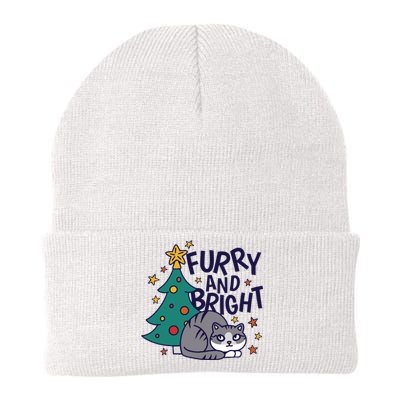 Furry And Bright Funny Cute Christmas Cat Knit Cap Winter Beanie