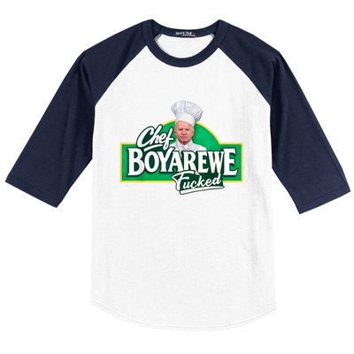 Funny Anti Biden Shirt Chef Boyarewe Fucked Gift Chef BOYAREWE Fucked Baseball Sleeve Shirt