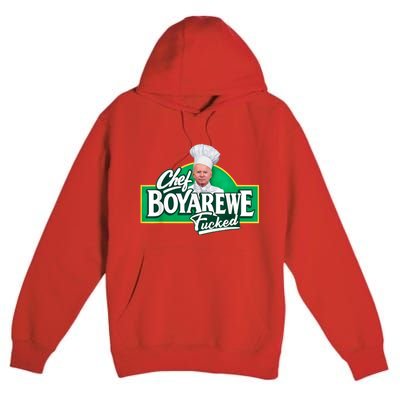 Funny Anti Biden Shirt Chef Boyarewe Fucked Gift Chef BOYAREWE Fucked Premium Pullover Hoodie