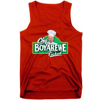 Funny Anti Biden Shirt Chef Boyarewe Fucked Gift Chef BOYAREWE Fucked Tank Top