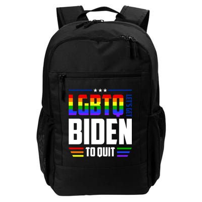 Funny Anti Biden LGBTQ Lets Get Biden To Quit Daily Commute Backpack