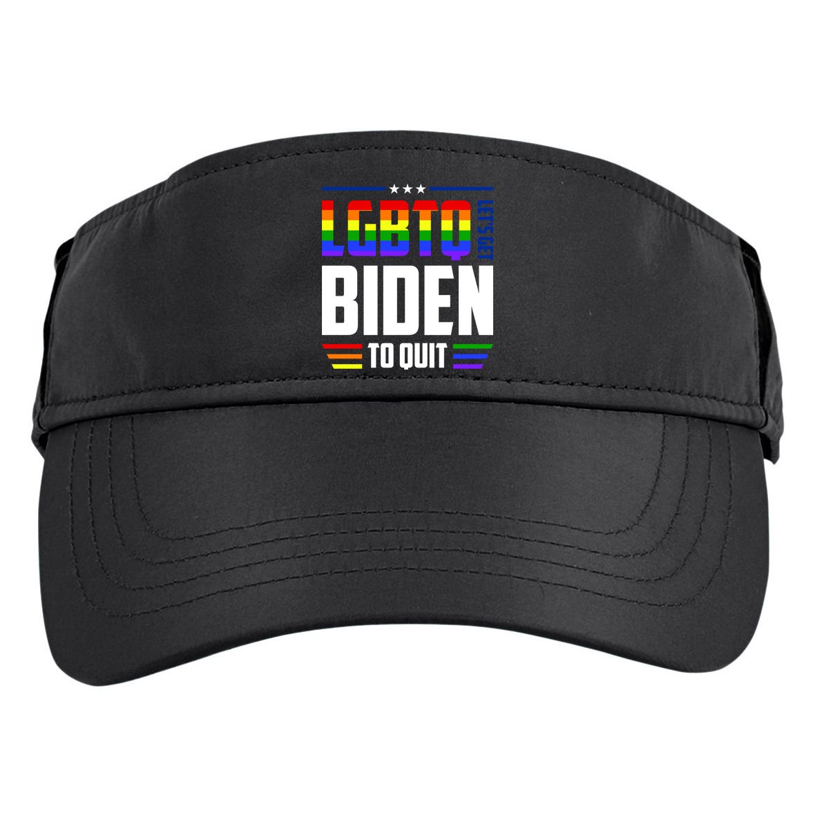 Funny Anti Biden LGBTQ Lets Get Biden To Quit Adult Drive Performance Visor