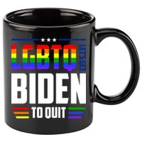 Funny Anti Biden LGBTQ Lets Get Biden To Quit 11oz C Handle Ceramic Mug