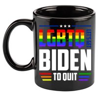 Funny Anti Biden LGBTQ Lets Get Biden To Quit 11oz C Handle Ceramic Mug