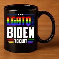 Funny Anti Biden LGBTQ Lets Get Biden To Quit 11oz C Handle Ceramic Mug