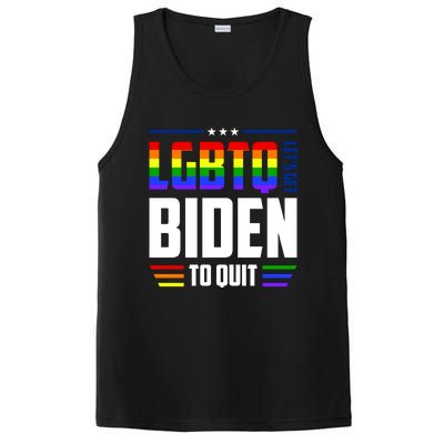 Funny Anti Biden LGBTQ Lets Get Biden To Quit PosiCharge Competitor Tank