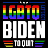Funny Anti Biden LGBTQ Lets Get Biden To Quit Womens T-Shirt