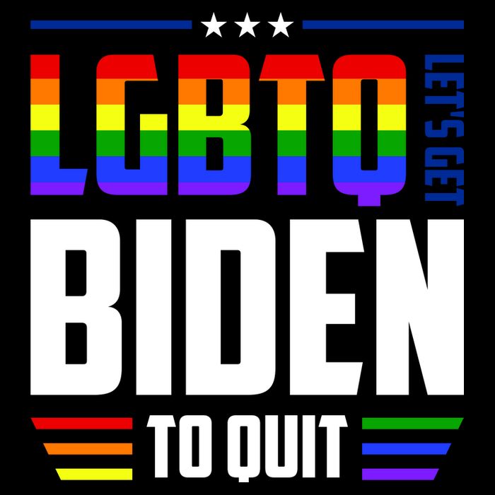 Funny Anti Biden LGBTQ Lets Get Biden To Quit Womens T-Shirt