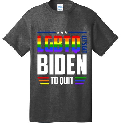 Funny Anti Biden LGBTQ Lets Get Biden To Quit T-Shirt