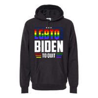 Funny Anti Biden LGBTQ Lets Get Biden To Quit Premium Hoodie