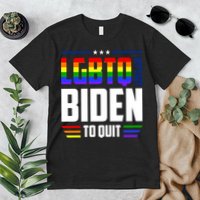 Funny Anti Biden LGBTQ Lets Get Biden To Quit Premium T-Shirt