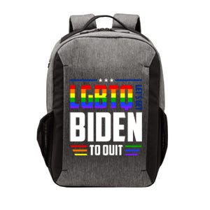 Funny Anti Biden LGBTQ Lets Get Biden To Quit Vector Backpack