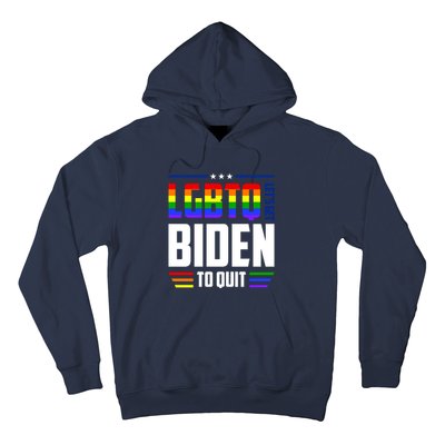 Funny Anti Biden LGBTQ Lets Get Biden To Quit Hoodie