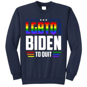 Funny Anti Biden LGBTQ Lets Get Biden To Quit Sweatshirt