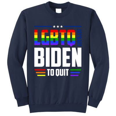 Funny Anti Biden LGBTQ Lets Get Biden To Quit Sweatshirt