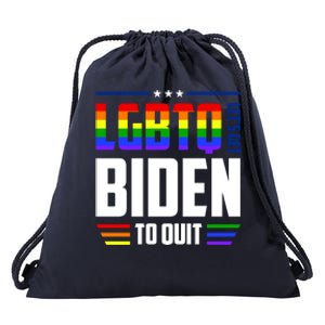 Funny Anti Biden LGBTQ Lets Get Biden To Quit Drawstring Bag