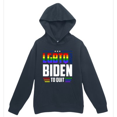 Funny Anti Biden LGBTQ Lets Get Biden To Quit Urban Pullover Hoodie