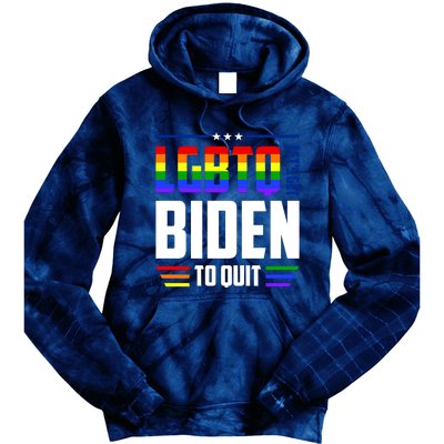 Funny Anti Biden LGBTQ Lets Get Biden To Quit Tie Dye Hoodie