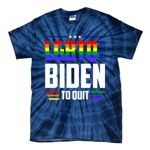 Funny Anti Biden LGBTQ Lets Get Biden To Quit Tie-Dye T-Shirt