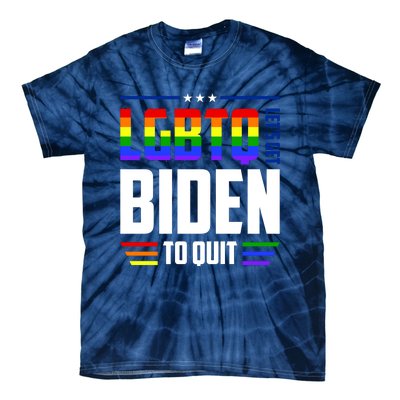 Funny Anti Biden LGBTQ Lets Get Biden To Quit Tie-Dye T-Shirt