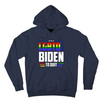 Funny Anti Biden LGBTQ Lets Get Biden To Quit Tall Hoodie