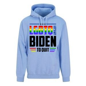 Funny Anti Biden LGBTQ Lets Get Biden To Quit Unisex Surf Hoodie