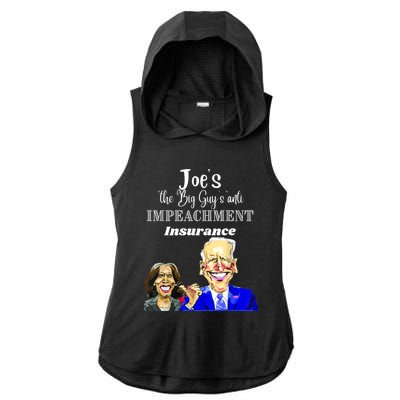 Funny Anti Biden Harris The Big Guy Impeachment Insurance Ladies PosiCharge Tri-Blend Wicking Draft Hoodie Tank