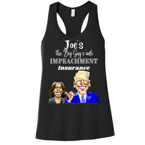 Funny Anti Biden Harris The Big Guy Impeachment Insurance Women's Racerback Tank