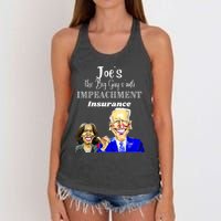 Funny Anti Biden Harris The Big Guy Impeachment Insurance Women's Knotted Racerback Tank