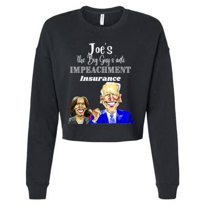 Funny Anti Biden Harris The Big Guy Impeachment Insurance Cropped Pullover Crew