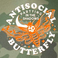 Funny Antisocial Butterfly Moth Partying In The Shadows Legacy Tie Dye Trucker Hat
